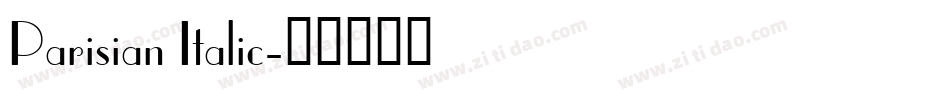 Parisian Italic字体转换